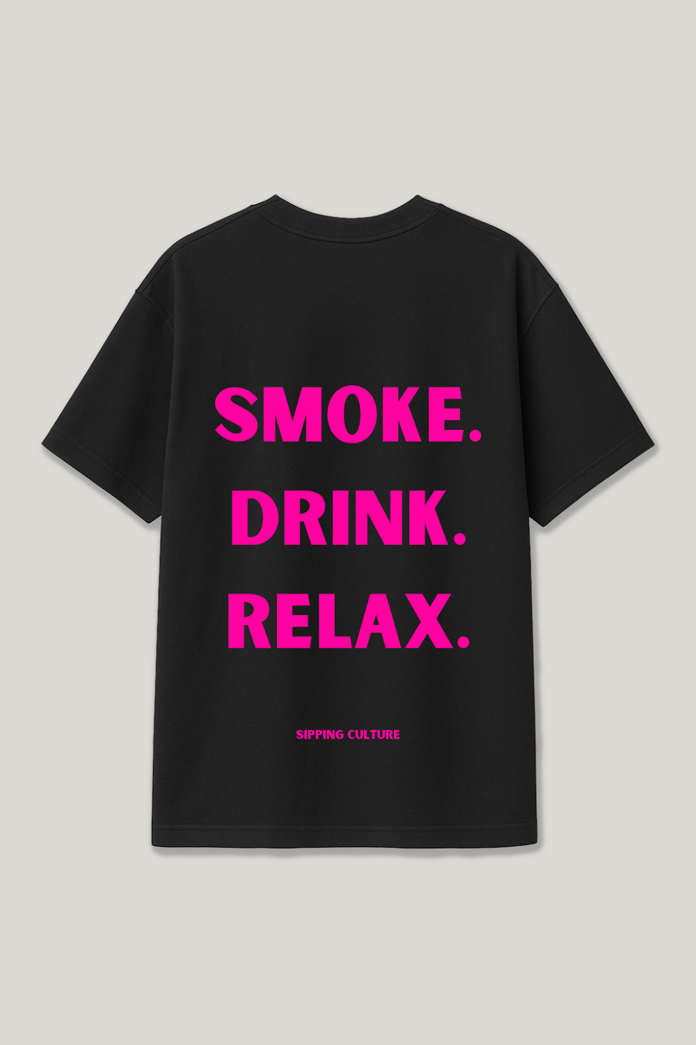 Smoke. Drink. Relax Pink Regular Shirt