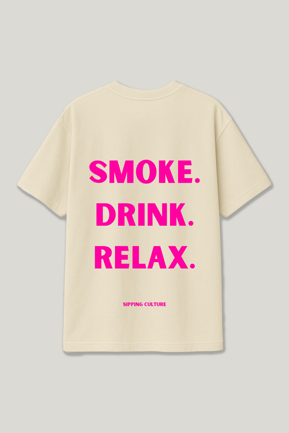Smoke. Drink. Relax Pink Regular Shirt