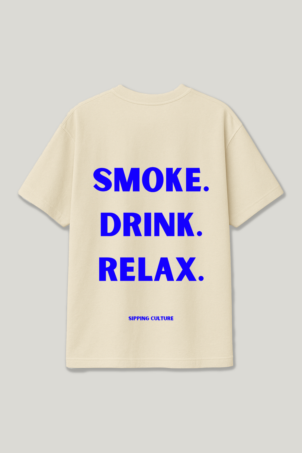 Smoke. Drink. Relax. Blau Regular Shirt