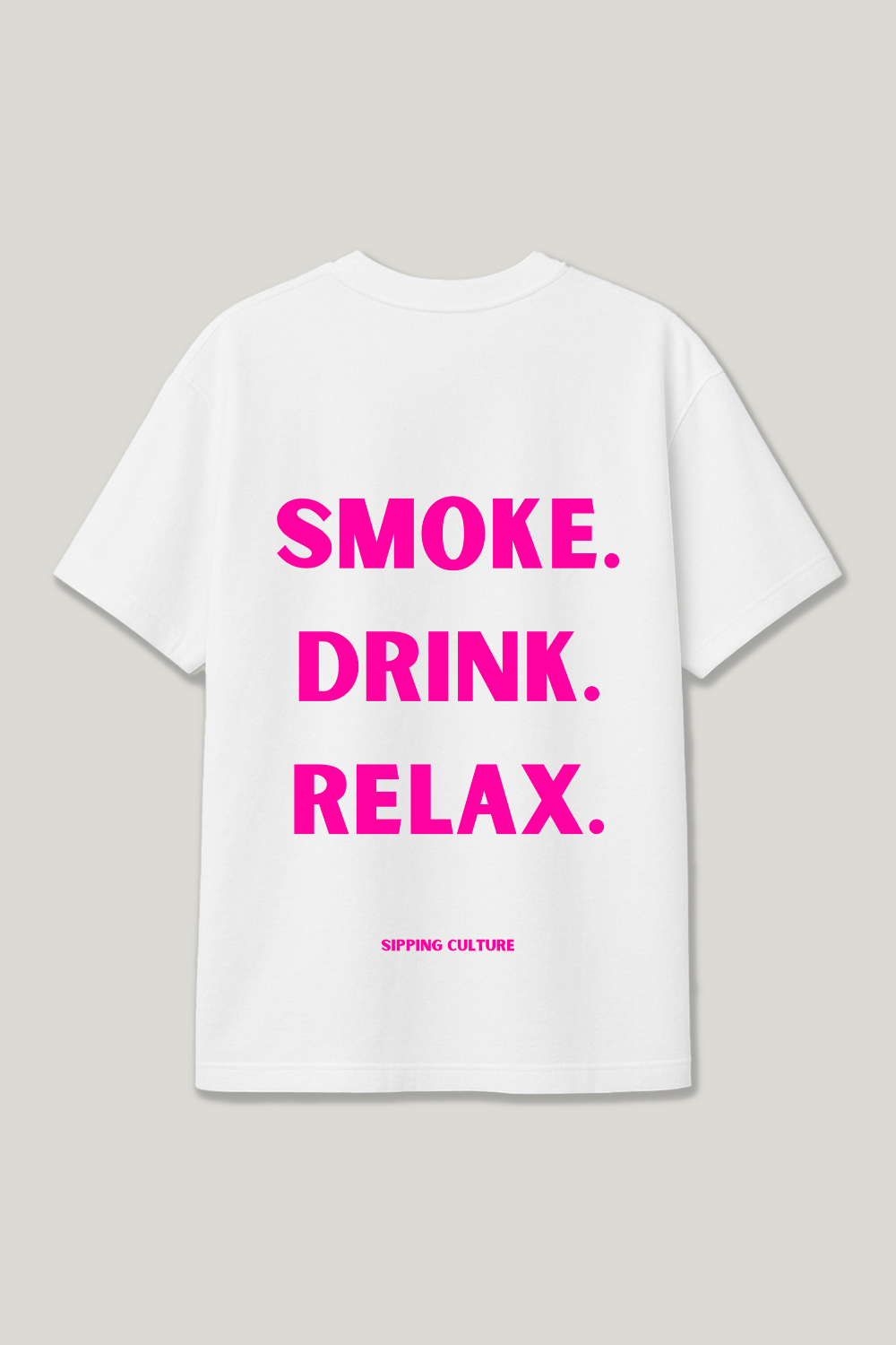 Smoke. Drink. Relax Pink Regular Shirt