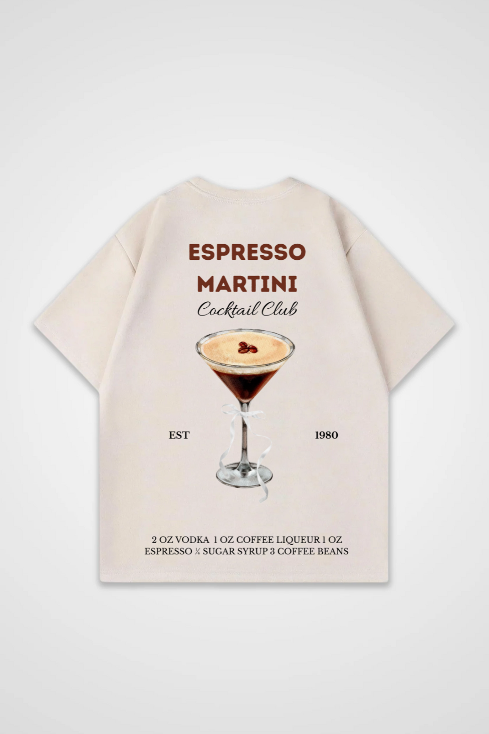 Espresso Martini Cocktail Club Oversized Shirt