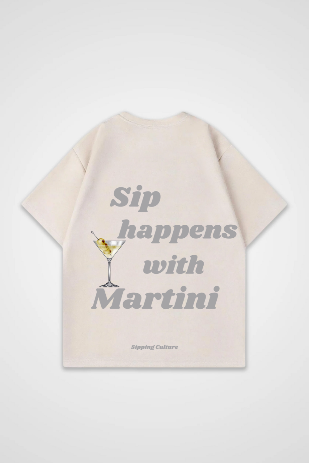 Sip happens with Martini Oversized Shirt