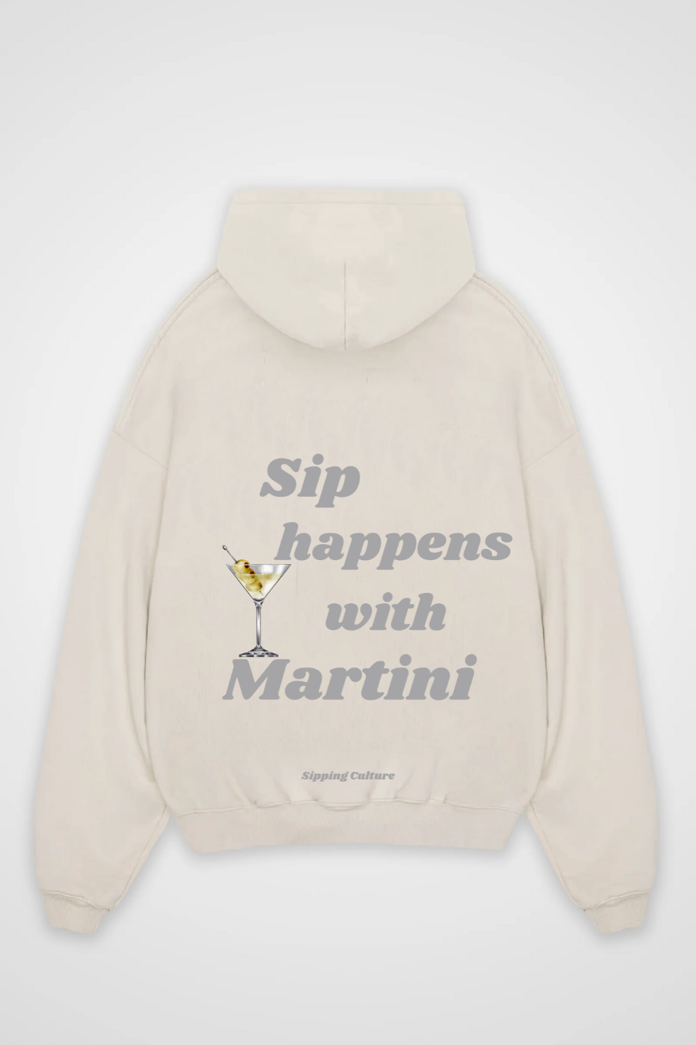 Sip happens with Martini Oversized Hoodie