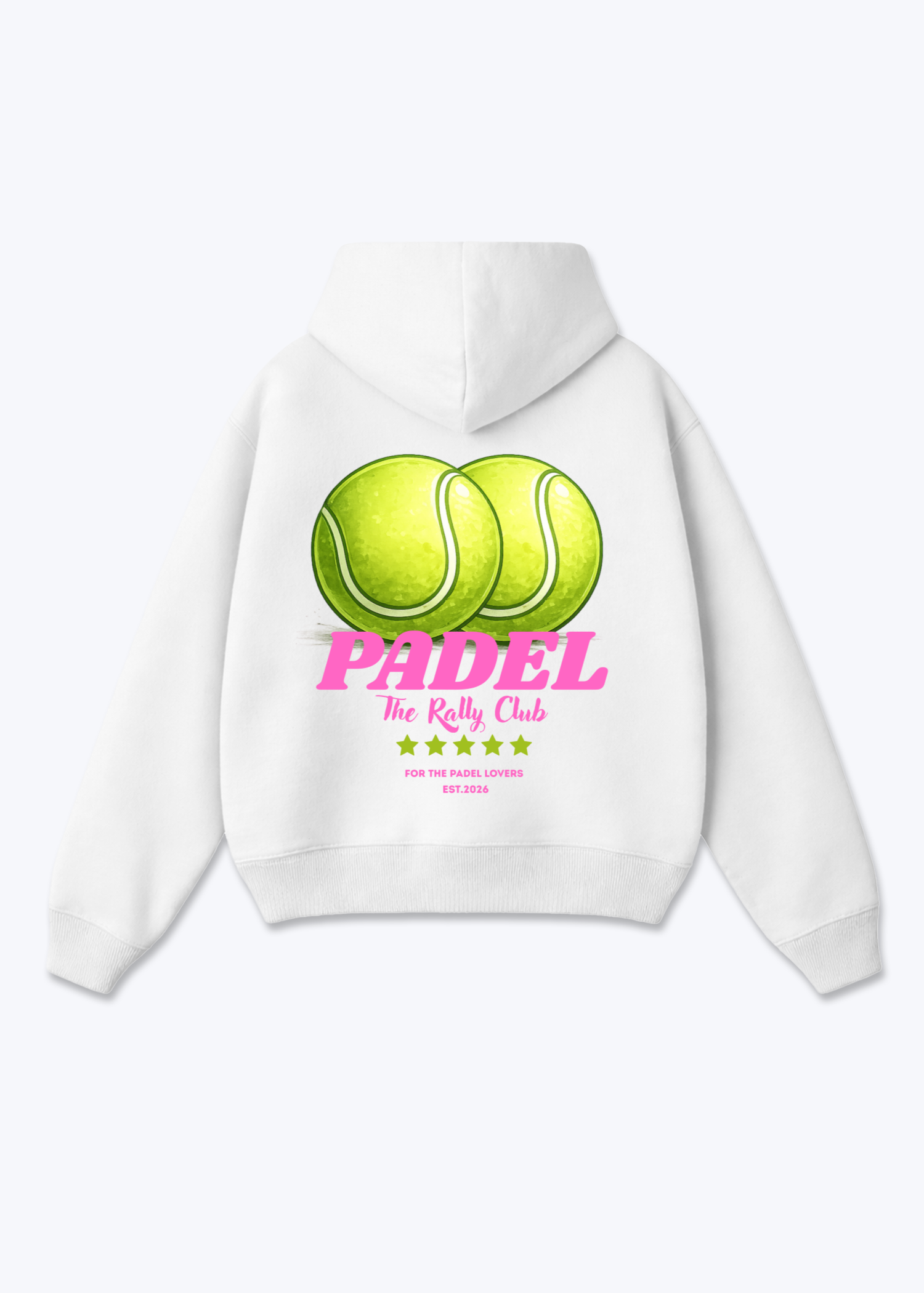Padel Oversized Hoodie - White Back (Designed)