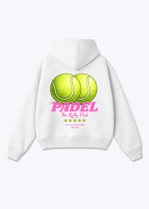 Padel Oversized Hoodie - White Back (Designed)