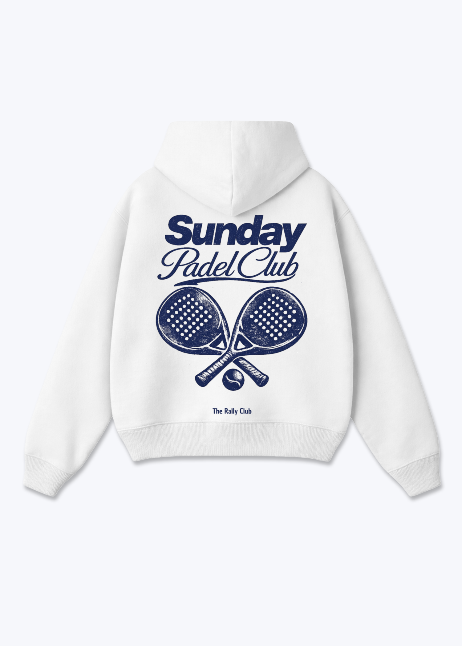 Sunday Padel Club Oversized Hoodie - White Back (Designed)