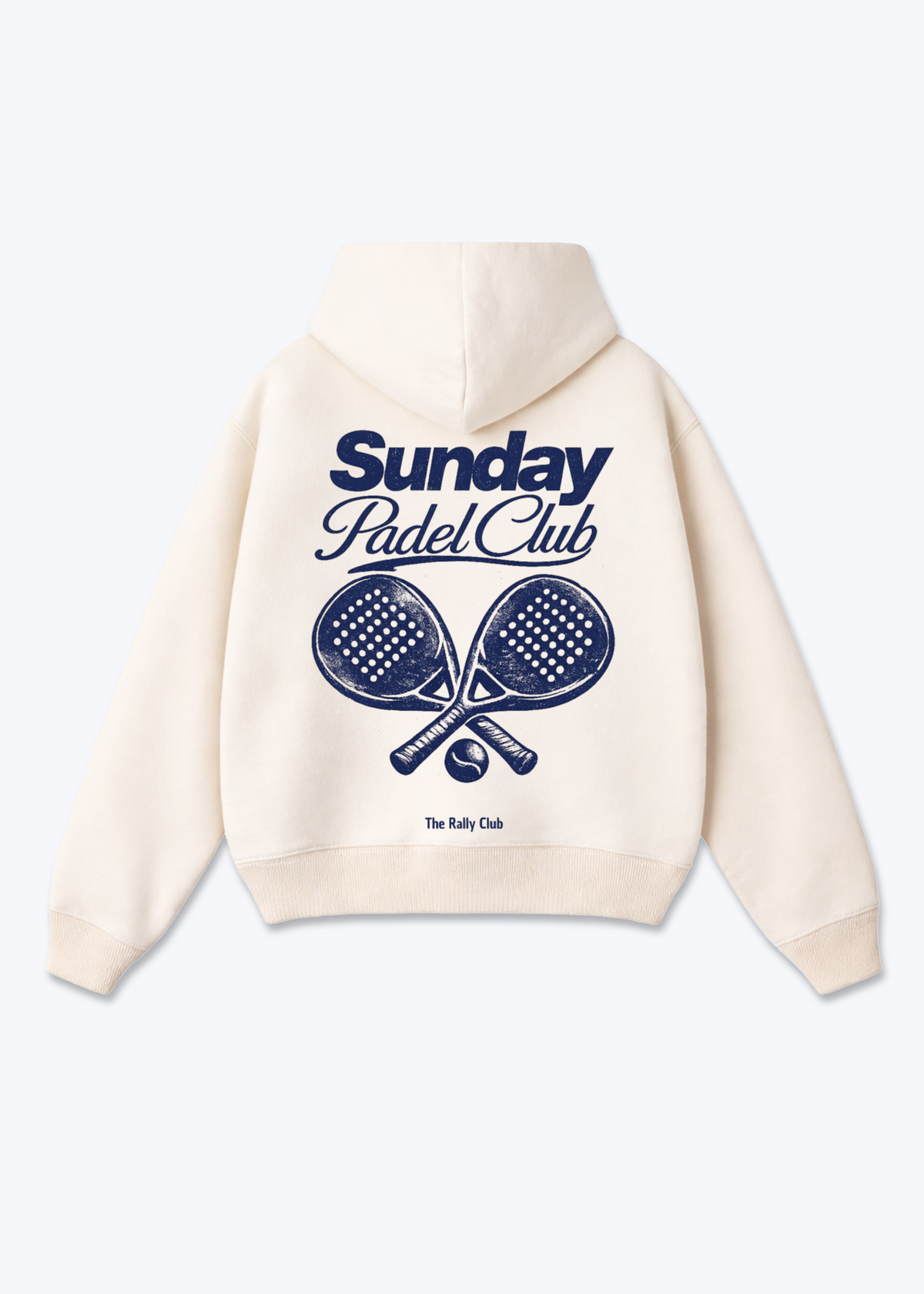 Sunday Padel Club Oversized Hoodie - Beige Back (Designed)