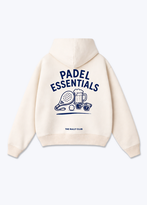 Padel Vibes Only Oversized Hoodie - Beige Back (Designed)