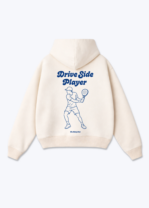 Drive Side Player Oversized Hoodie - Beige Back (Designed)