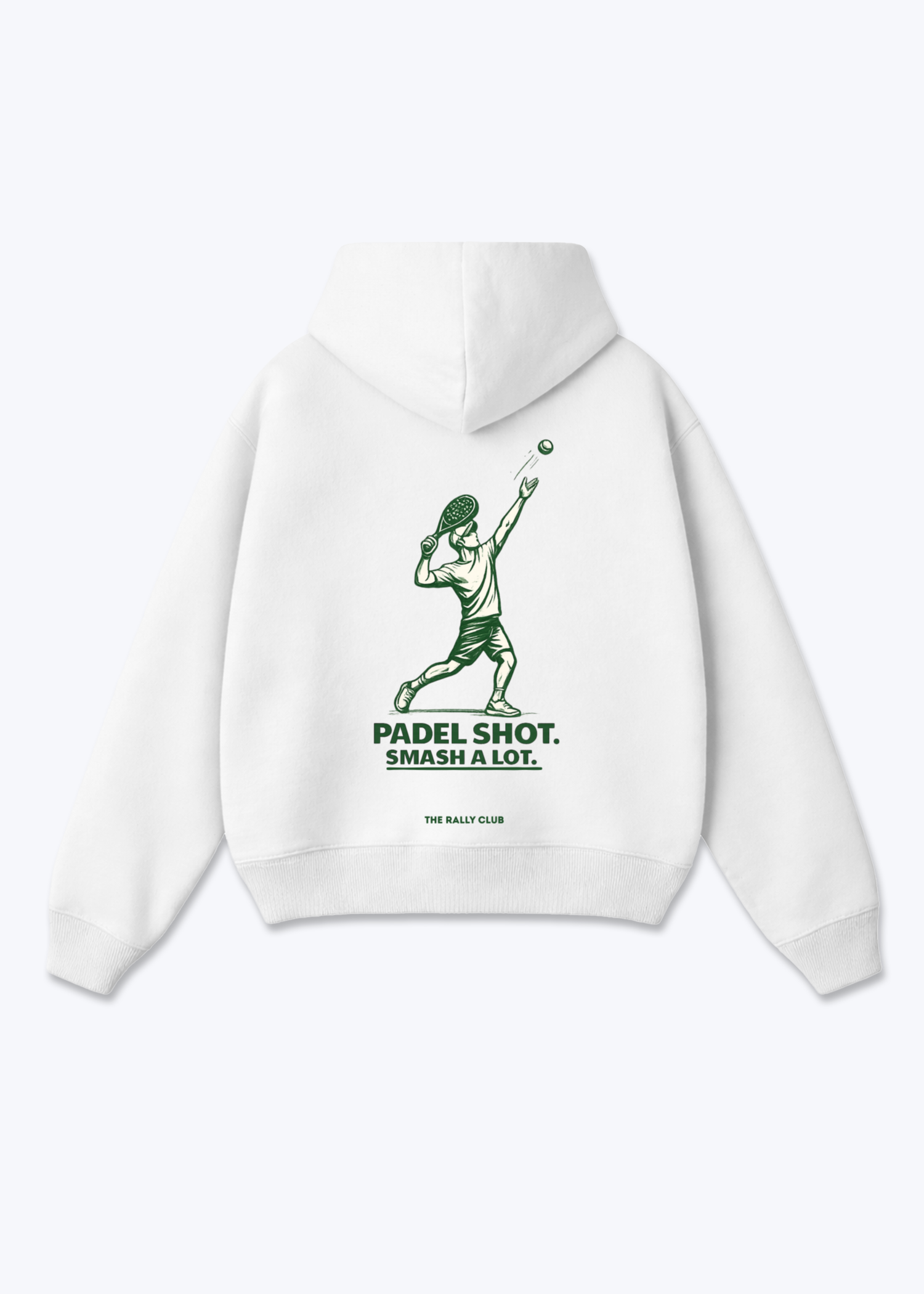 Padel Shot Oversized Hoodie - White Back (Designed)