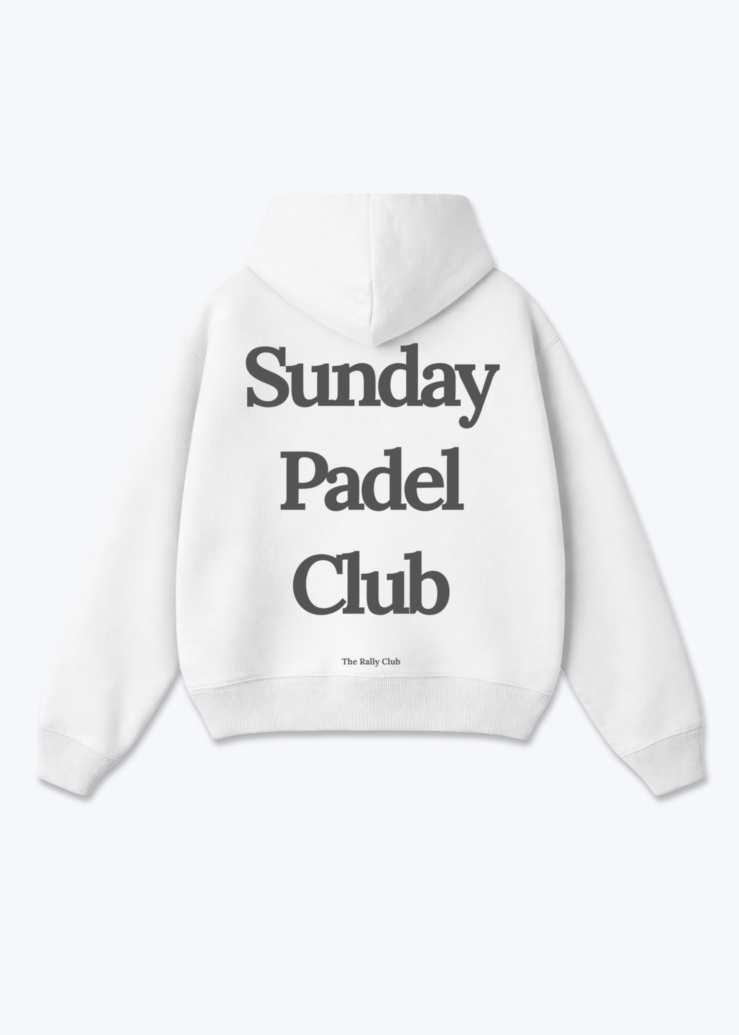 Sunday Padel club Oversized Hoodie - White Back (Designed)