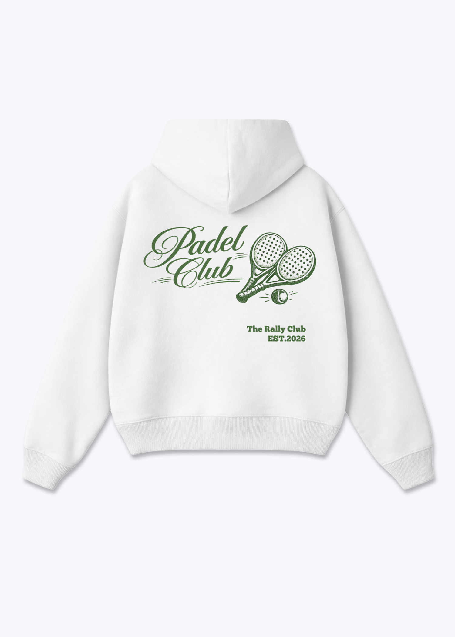 Padel Club Oversized Hoodie - White Back (Designed)