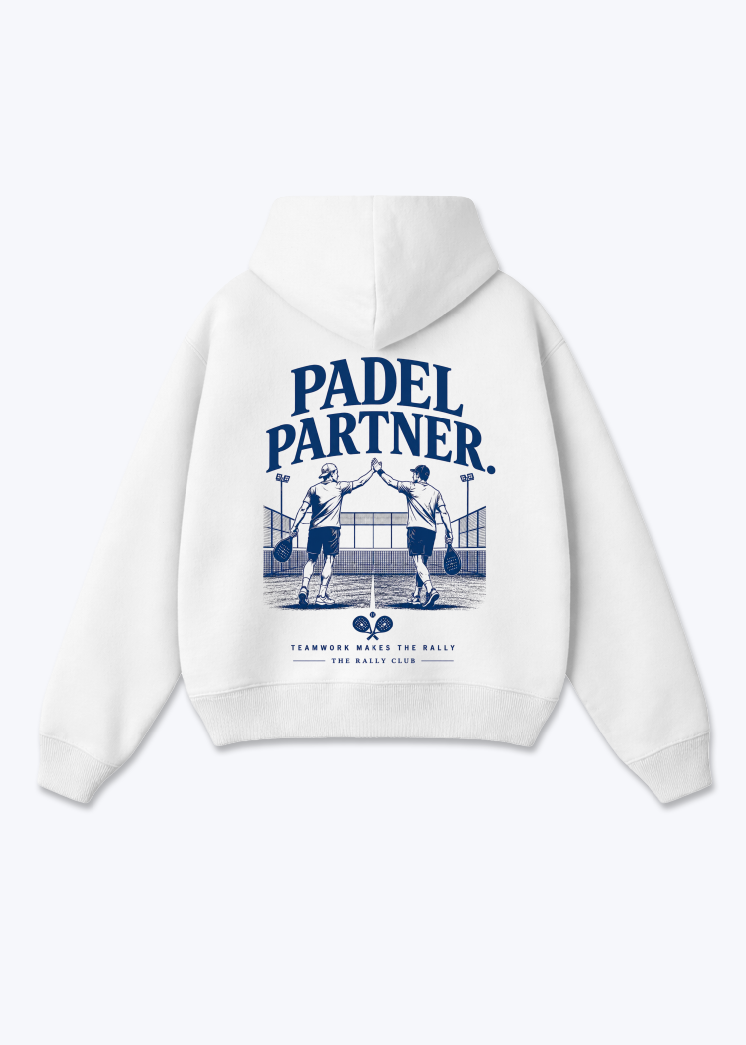 Padel Partner Oversized Hoodie - White Back (Designed)