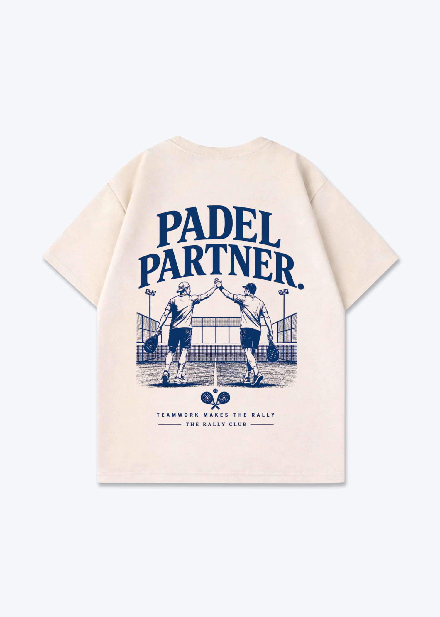 Padel Partner Oversized Shirt - Beige Back (Designed)