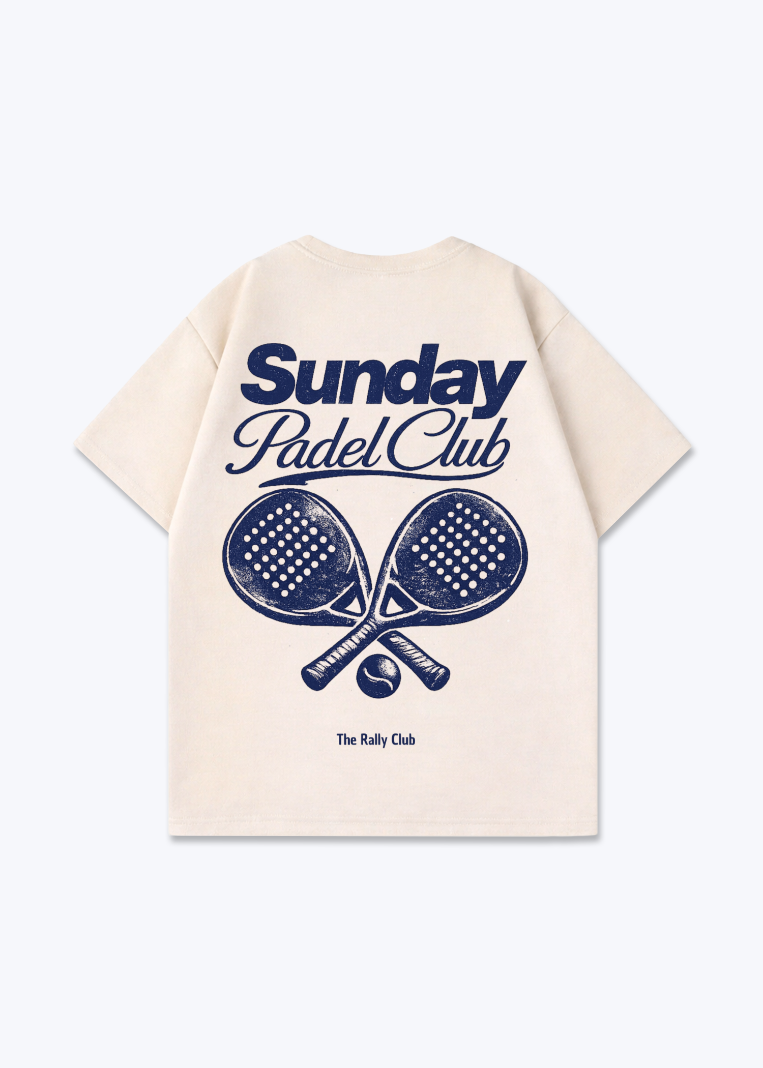 Sunday Padel Club Oversized Shirt - Beige Back (Designed)
