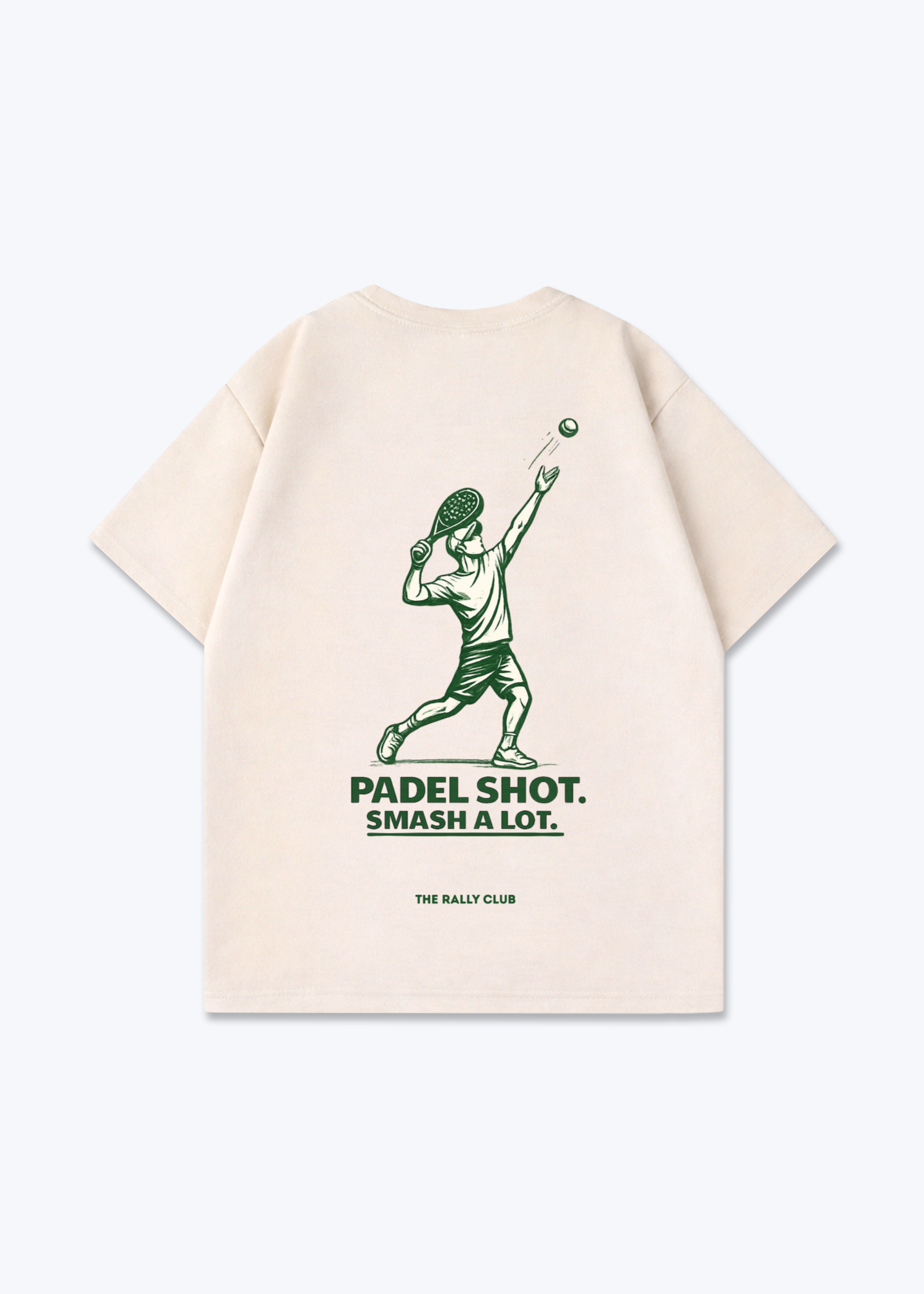 Padel Shot Oversized Shirt - Beige Back (Designed)