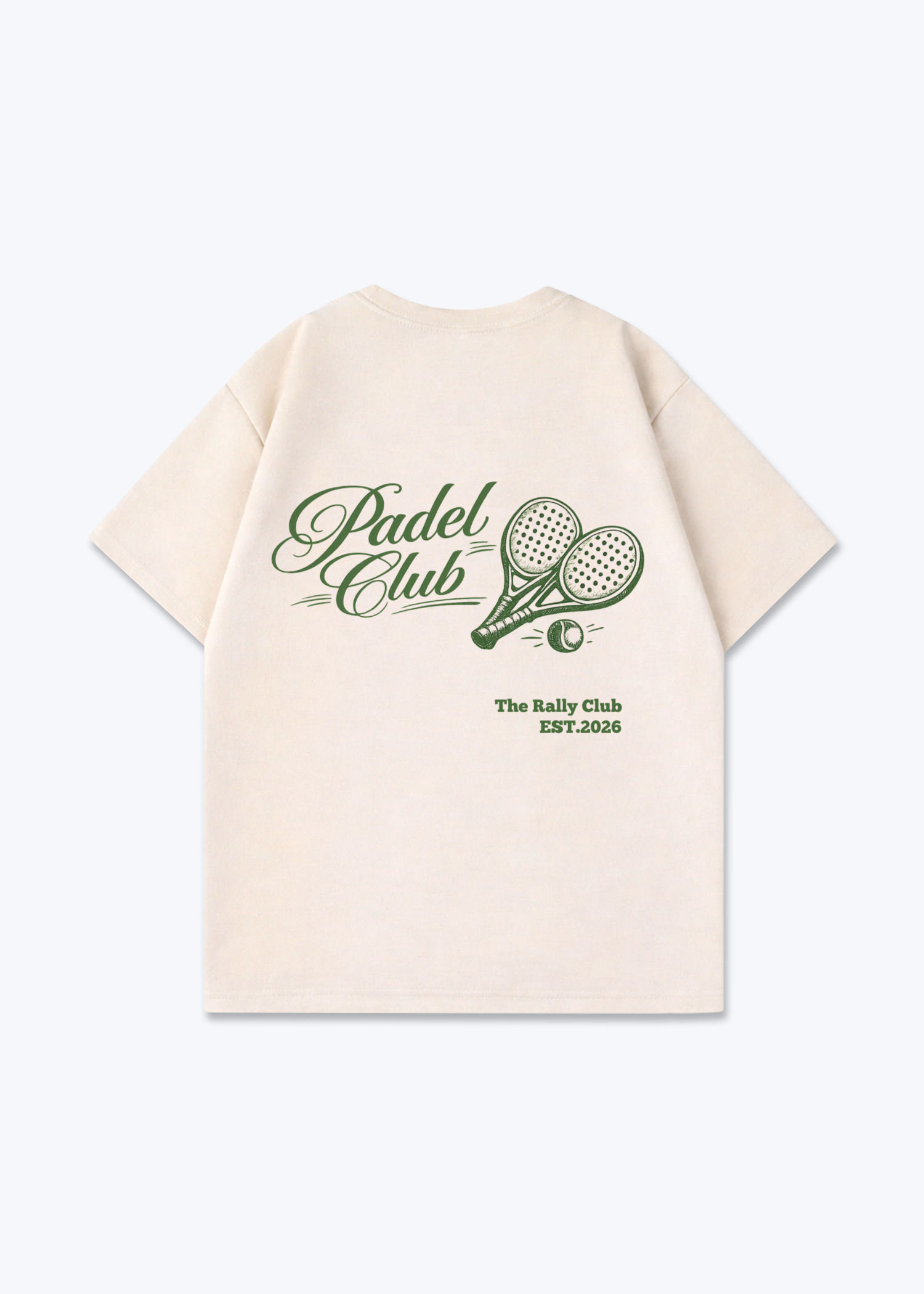 Padel Club Oversized Shirt - Beige Back (Designed)