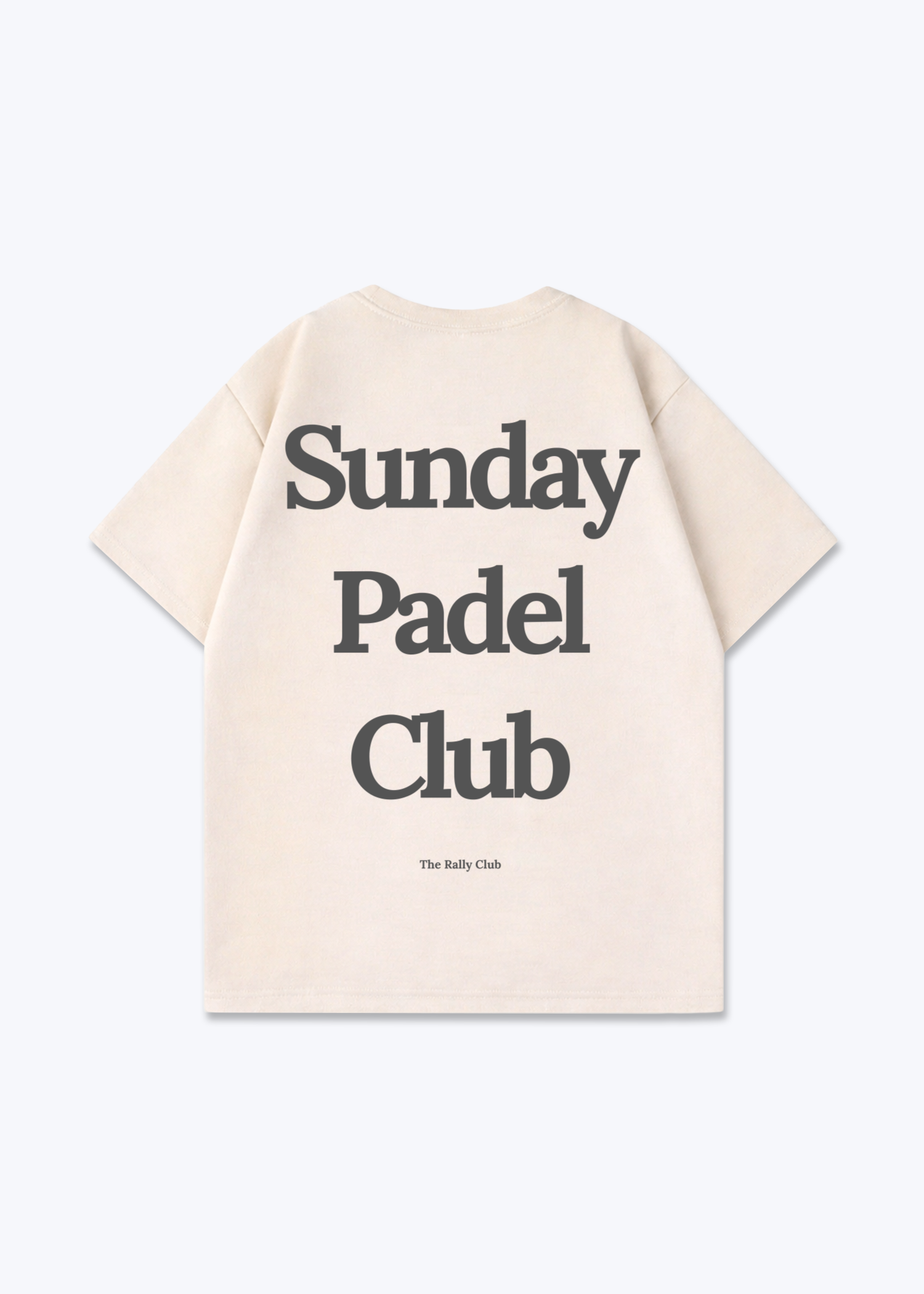 Sunday Padel club Oversized Shirt - Beige Back (Designed)